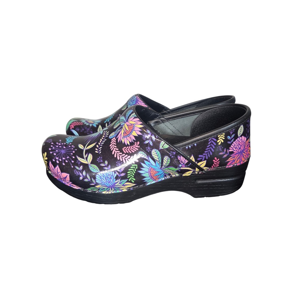 Dansko Professional Floral Garden Clogs Women's EU 39/US 9 Nurse Comfort Shoes - Picture 2 of 8